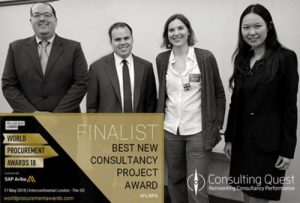 Consulting Quest récompensé par les World Procurement Awards 2018 113 prix mondiaux des marchés publics