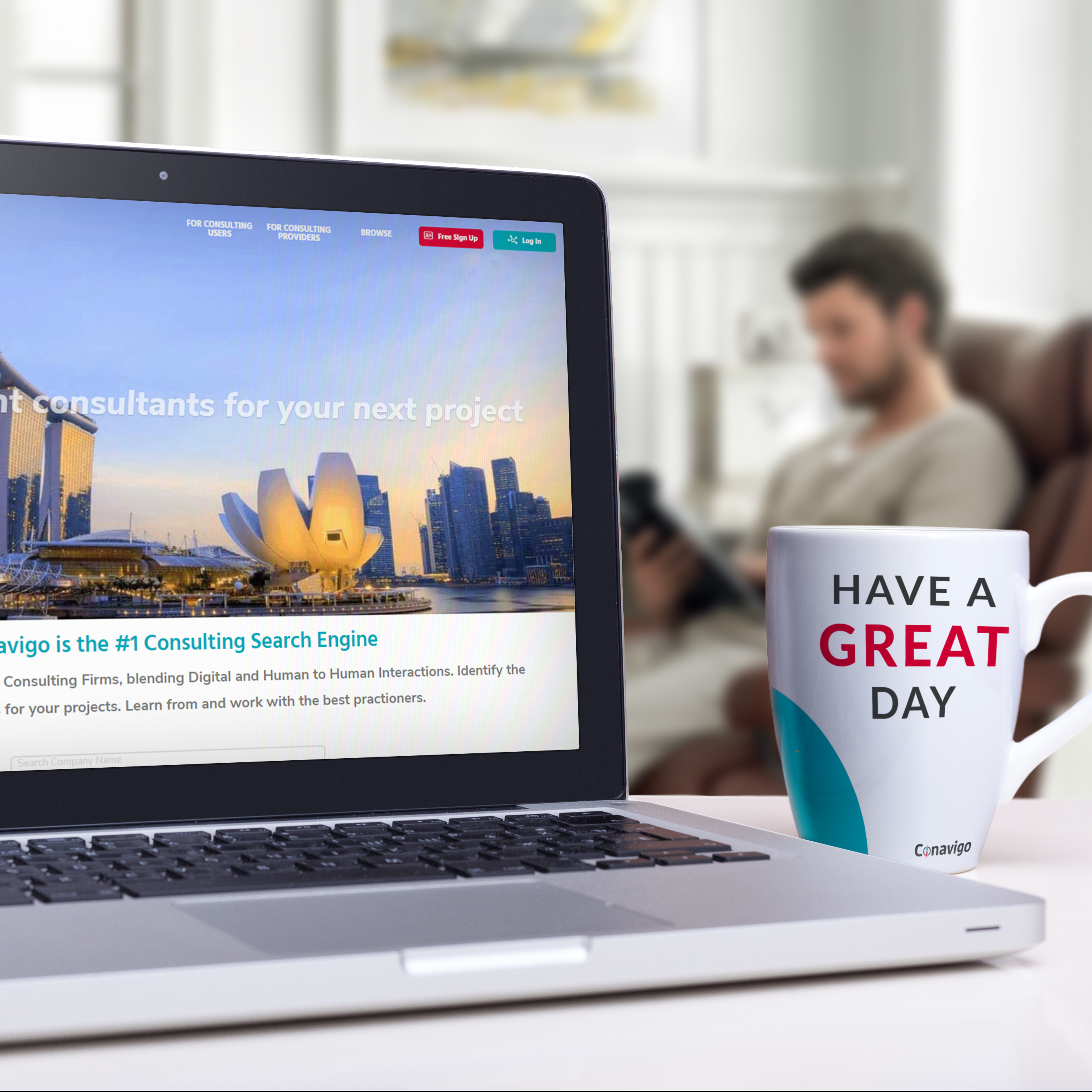 Laptop Mockup Improveo: the #1 Consulting Search Engine